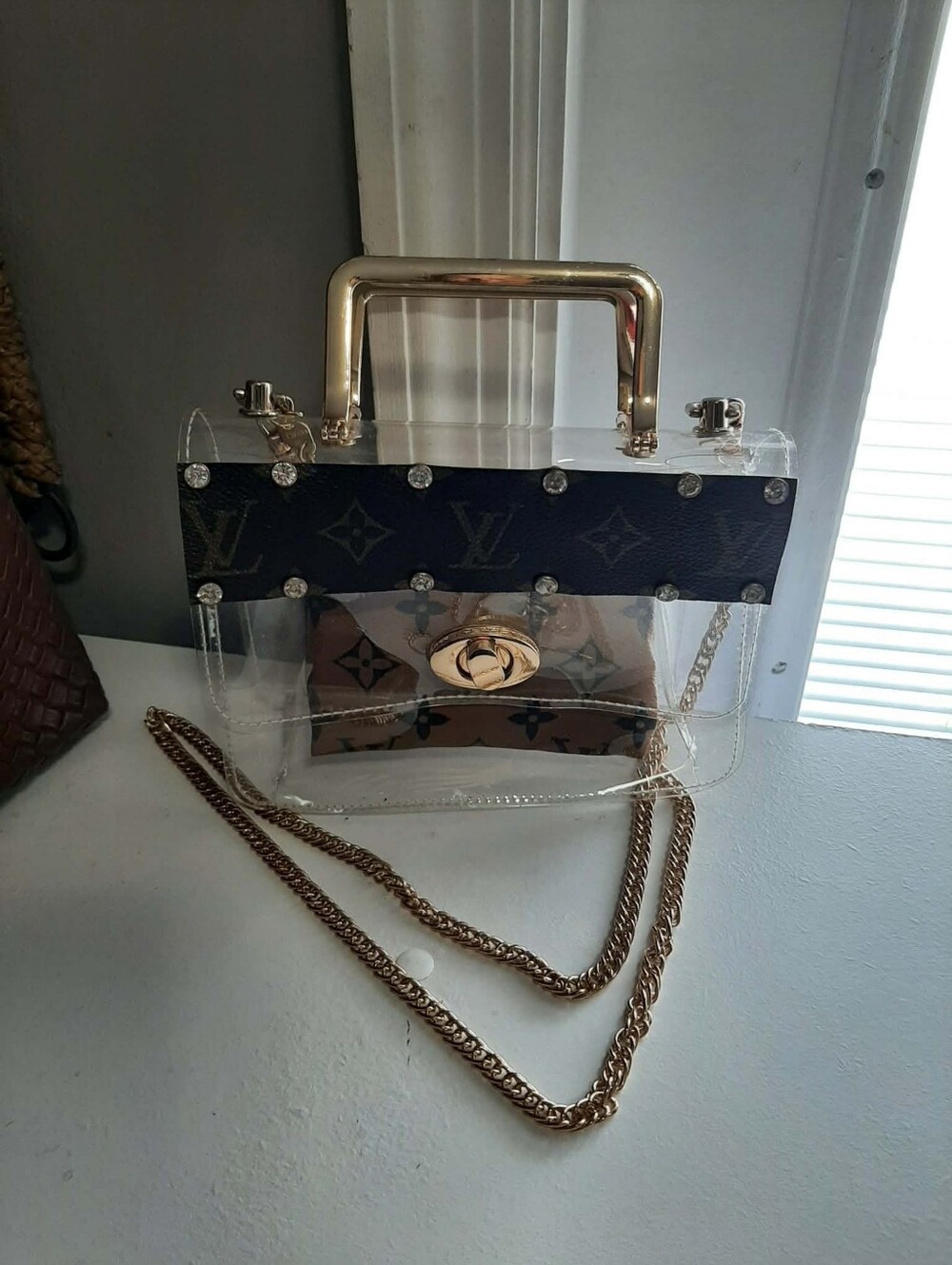 THE UNBRANDED BRAND "Up Cycled "Lil LuLu" Transparent Clutch - Picture 11 of 12